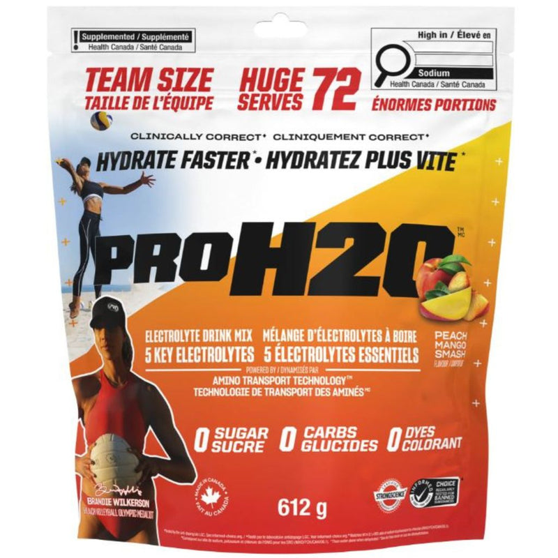 PVL ProH2O Hydration Mix, 612g Peach Mango Smash - SupplementSource.ca