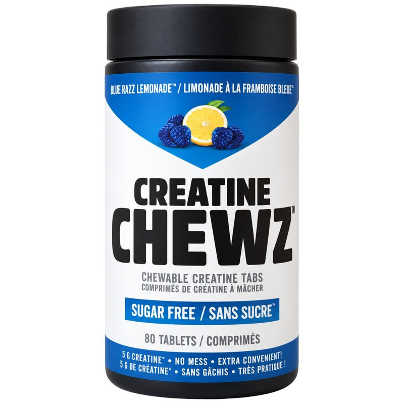 PVL Creatine Chewz Blue Razz Lemonade, 80 Tablets - SupplementSource.ca