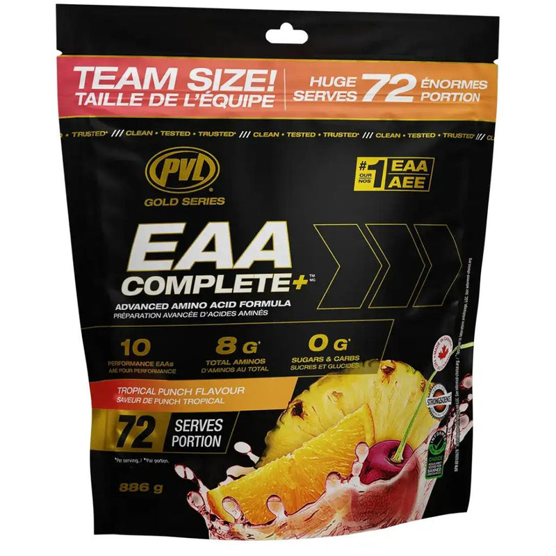 PVL EAA Complete+, 72 Servings Tropical Fruit Punch - SupplementSource.ca