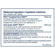 PVL Isolated CLA 1250, 180 Softgels Nutrition Facts - SupplementSource.ca