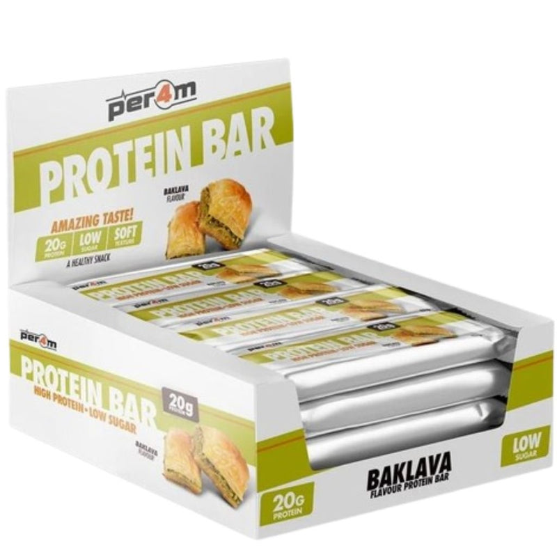 Per4m Low Sugar Protein 12 Bars, Baklava - SupplementSource.ca