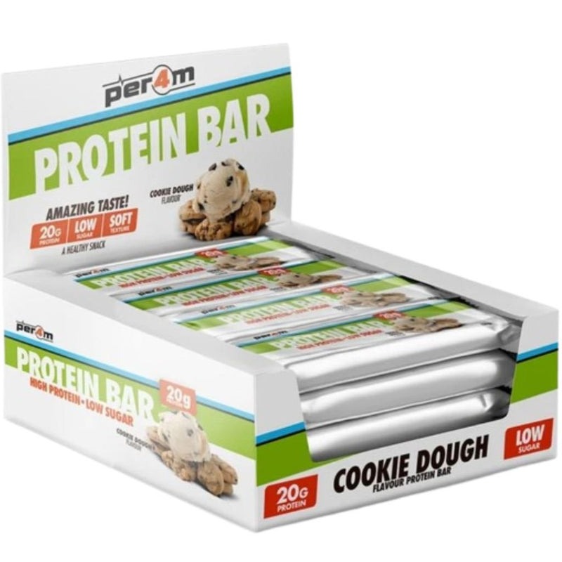 Per4m Low Sugar Protein 12 Bars, Cookie Dough - SupplementSource.ca