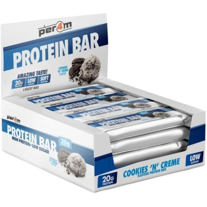 Per4m Low Sugar Protein 12 Bars, Cookies N Creme - SupplementSource.ca