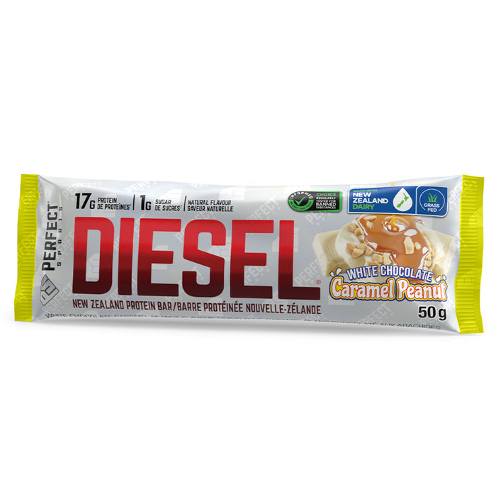 Perfect Sports Diesel Bar, Single Bar White Chocolate Caramel Peanut - SupplementSource.ca