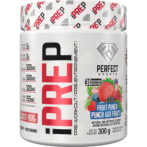 Perfect Sports iPrep Pre-Workout Fruit Punch, 30 Servings - SupplementSource.ca