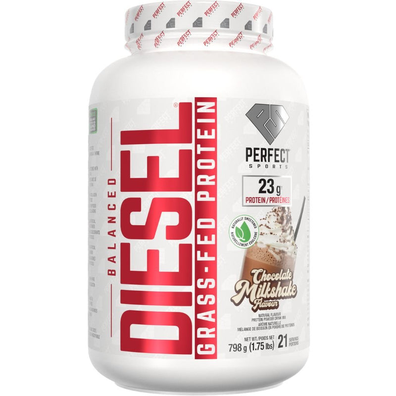 Perfect Sports Balanced Diesel Grass-Fed Protein, Chocolate Milkshake, 21 Servings - SupplementSource.ca