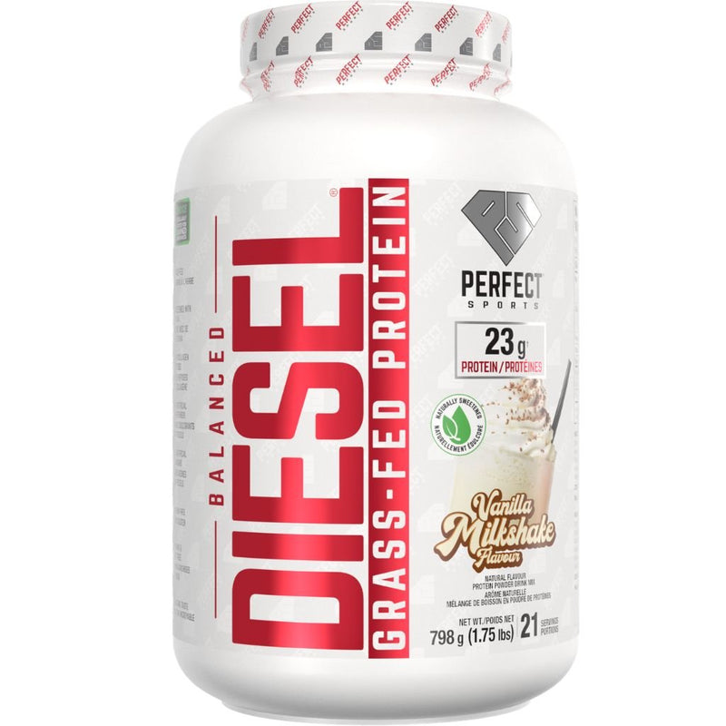 Perfect Sports Balanced Diesel Grass-Fed Protein, Vanilla Milkshake, 21 Servings - SupplementSource.ca