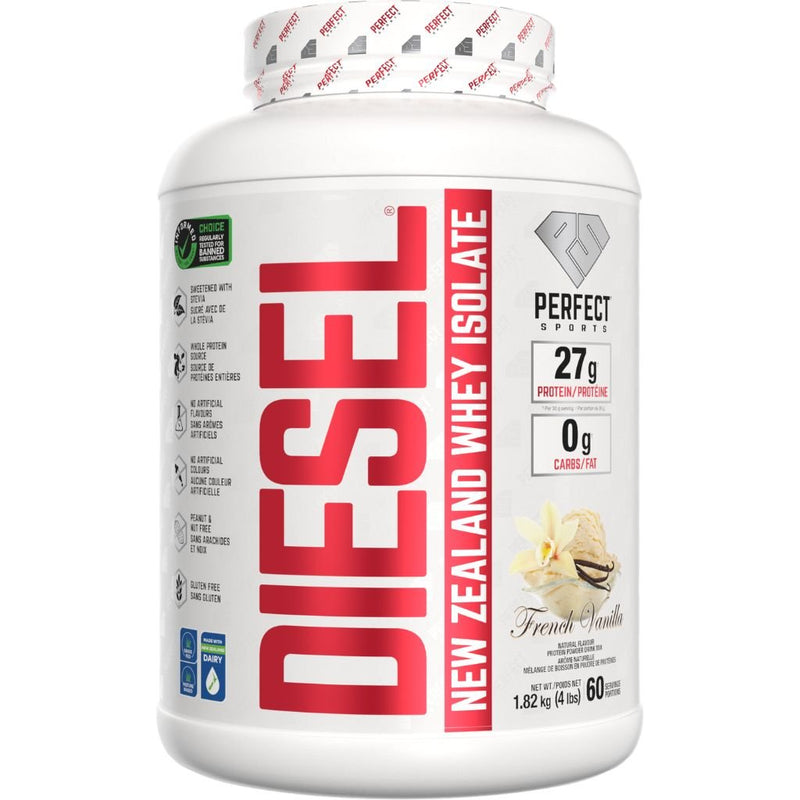 Perfect Sports DIESEL (New Zealand Whey Protein Isolate), 4lb French Vanilla - SupplementSource.ca