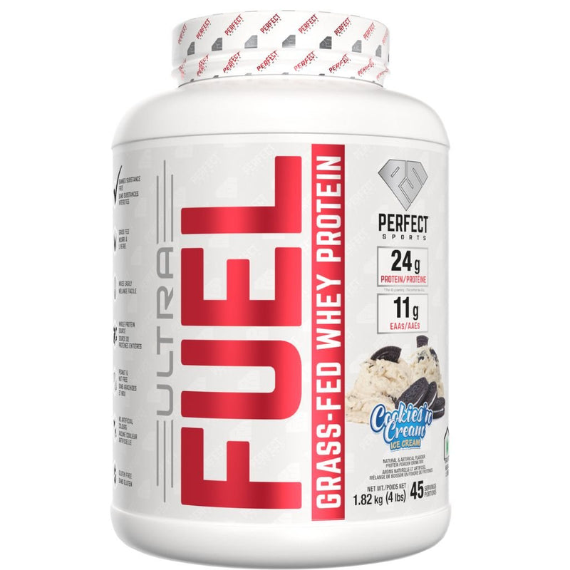 Perfect Sports Ultra Fuel Grass Fed Whey Protein, 4lbs (Cookies n' Cream) - SupplementSource.ca