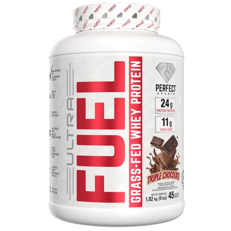 Perfect Sports Ultra Fuel Grass Fed Whey Protein, 4lbs (Triple Chocolate) - SupplementSource.ca