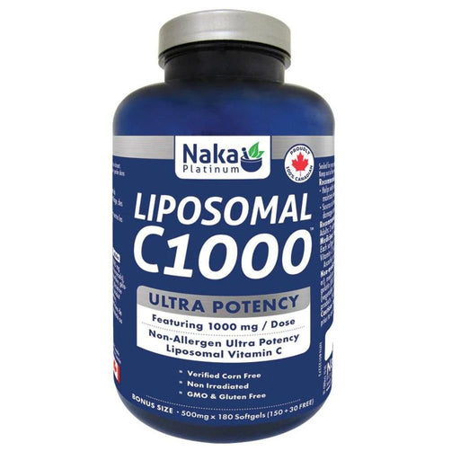 Naka Platinum LIPOSOMAL C1000, 180 Softgels SupplementSource.ca