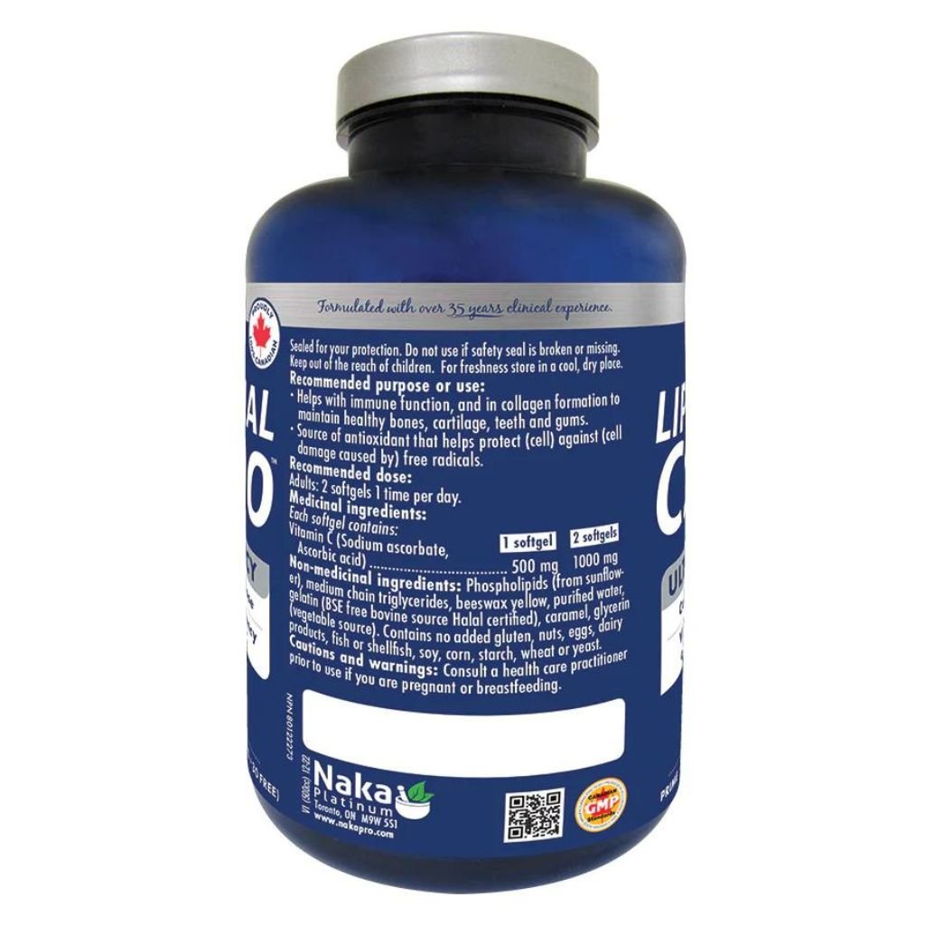 Naka Platinum LIPOSOMAL C1000, 180 Softgels — SupplementSource.ca
