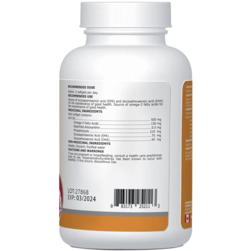 Polar Naturals Ruby Red Krill Nutrition Panel, 60 Softgels - SupplementSource.ca