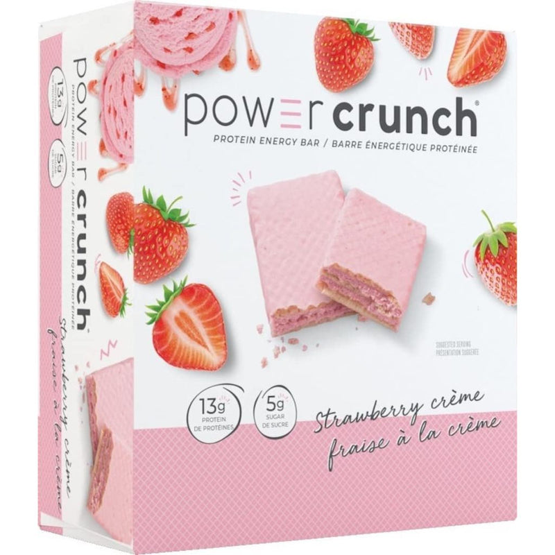 Power Crunch Protein Bar, 12 Bars/Box Strawberry Creme - SupplementSource.ca