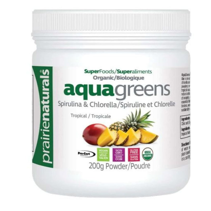 Prairie Naturals Aqua Greens Tropical 200g - SupplementSource.ca
