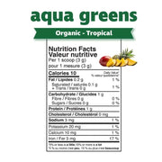 Prairie Naturals Aqua Greens Tropical 200g Nutrition Panel - SupplementSource.ca