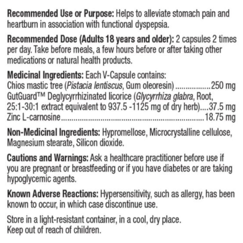 Prairie Naturals Heart Burn, 60 VCaps, Nutrition Panel - SupplementSource.ca