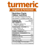 Prairie Naturals Organic Turmeric Fermented, 150g Nutrition Panel - SupplementSource.ca