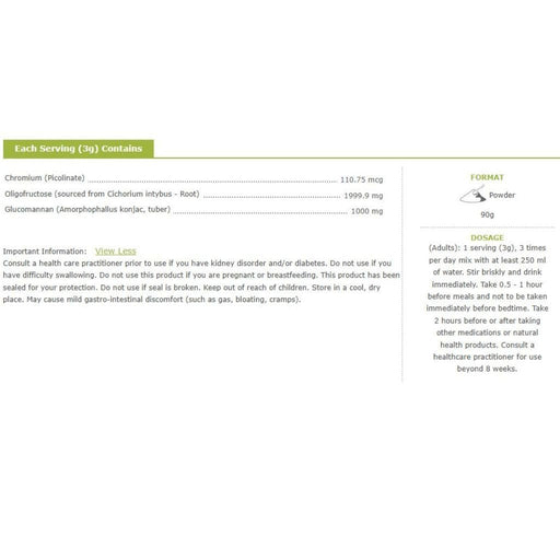 Prairie Naturals Slimbiome Cardio Clear Fibre Nutrition Panel, 90g - SupplementSource.ca