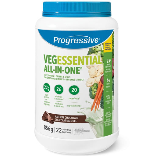 Progressive VegEssential All-in-One 856g Natural Chocolate - SupplementSource.ca