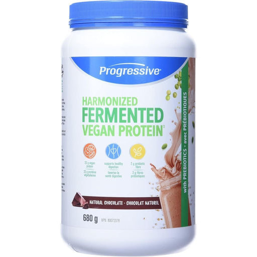 Progressive Harmonized Fermented Vegan Protein, 680g Chocolate - SupplementSource.ca