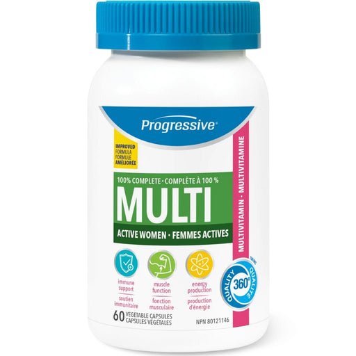 Progressive MULTIVITAMIN ACTIVE WOMEN 60 VCaps - SupplementSource.ca