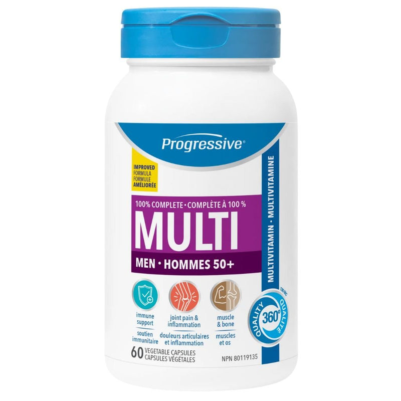 Progressive Multivitamin Men 50+, 60 VCaps - SupplementSource.ca