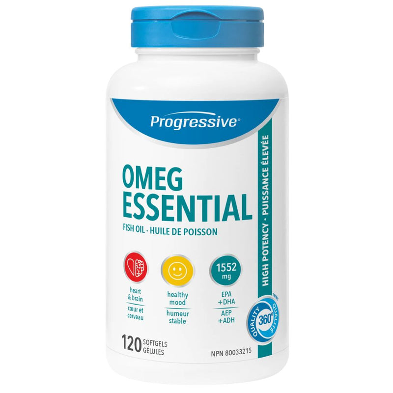Progressive OmegEssential Fish Oil, 120 Softgels - SupplementSource.ca