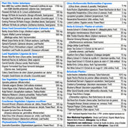 Progressive Vegegreens Multi, 500g Blueberry Medley Nutrition Panel - SupplementSource.ca