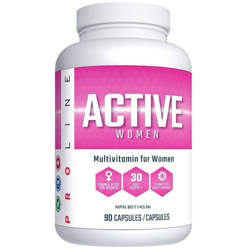 ProLine Active Women Multivitamin for Women, 90 Capsules - SupplementSource.ca