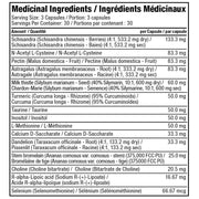 Proline Liver Support, 90 Vcaps Nutrition Panel - SupplementSource.ca