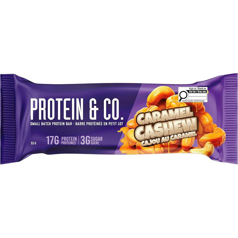 Nutraphase Protein & Co Protein Bars, Single 53g Caramel Cashew - SupplementSource.ca