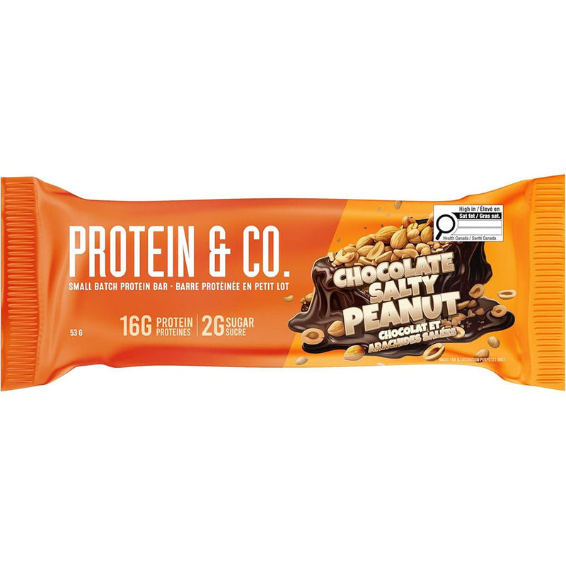 Nutraphase Protein & Co Protein Bars, Single 53g Chocoalte Salty Peanut - SupplementSource.ca