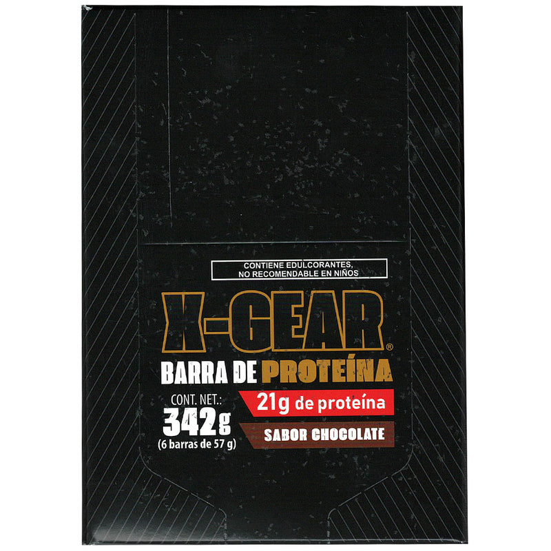 Protein World X-GEAR PROTEIN BARS, 6 Bars/Box Chocolate - SupplementSource.ca
