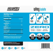 Protein Source IsoWhey Protein, Vanilla Ice Cream English Nutrition Panel, 5lb - SupplementSource.ca