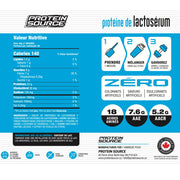 Protein Source Whey Protein, 5lb French Ice Cream English Nutrition Panel - SupplementSource.ca