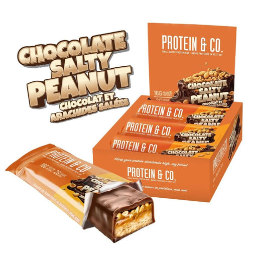 Protein & Co New Protein Bar, 12 Bars/Box Chocolate Salty Peanut - SupplementSource.ca