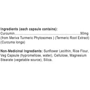Protocol for Life Balance Curcumin Phytosome, 60 VCaps Nutrition Panel - SupplementSource.ca