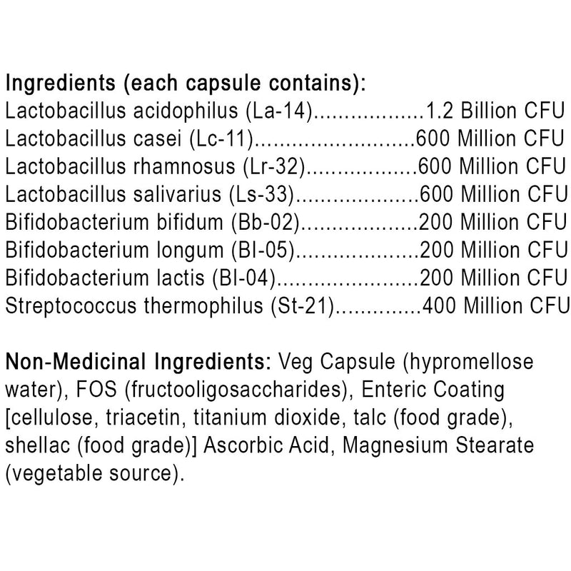 Protocol for Life Balance Ortho-Dophilus, 60 VCaps Nutrition Panel - SupplementSource.ca