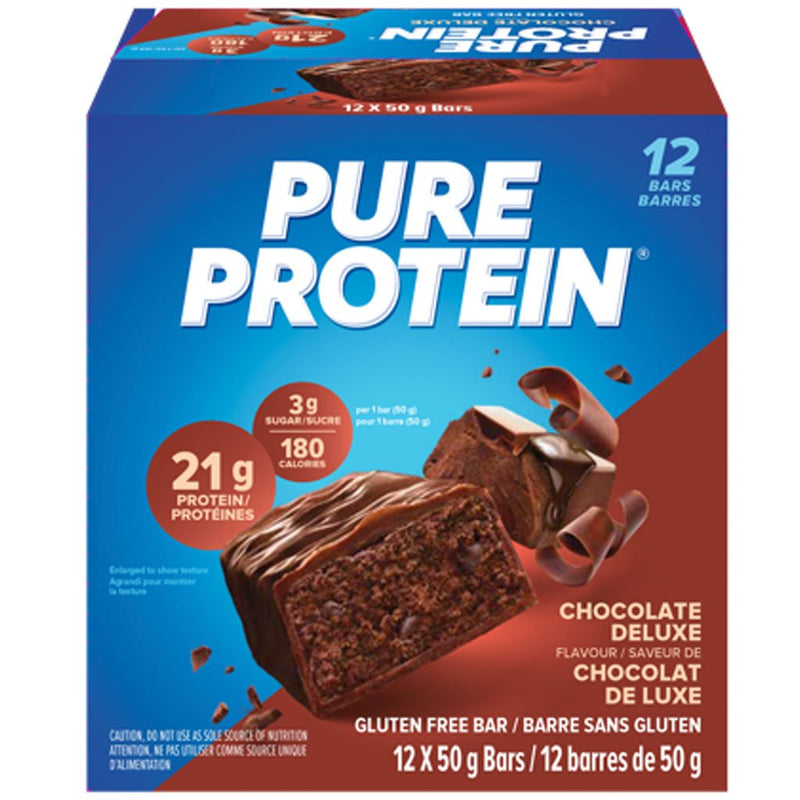 Pure Protein Bars 12 Pack Chocolate Deluxe - SupplementSource.ca