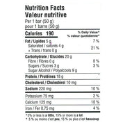 Pure Protein Bars, Box of 12 Bars - Chocolate Salted Caramel - Nutrition Panel