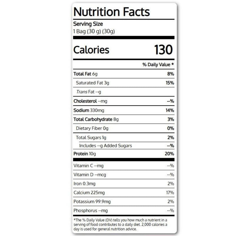 Pure Protein Cheesy Crackers Hot 'N Spicy Nutrition Panel, 30g - SupplementSource.ca