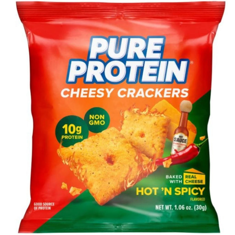 Pure Protein Cheesy Crackers Hot 'N Spicy, 30g - SupplementSource.ca