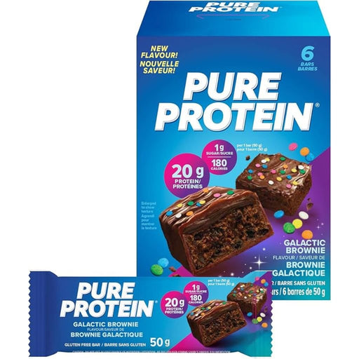 Pure Protein Bars 6 Pack Galactic Brownie - SupplementSource.ca