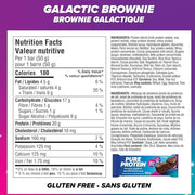 Pure Protein Bars 6 Pack Galactic Brownie Nutrition Panel - SupplementSource.ca