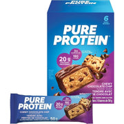 Pure Protein Bars 6 Pack Chewy Chocolate Chip - SupplementSource.ca