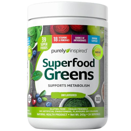 Purely Inspired Superfood Greens, 24 servings, Unflavoured - SupplementSource.ca
