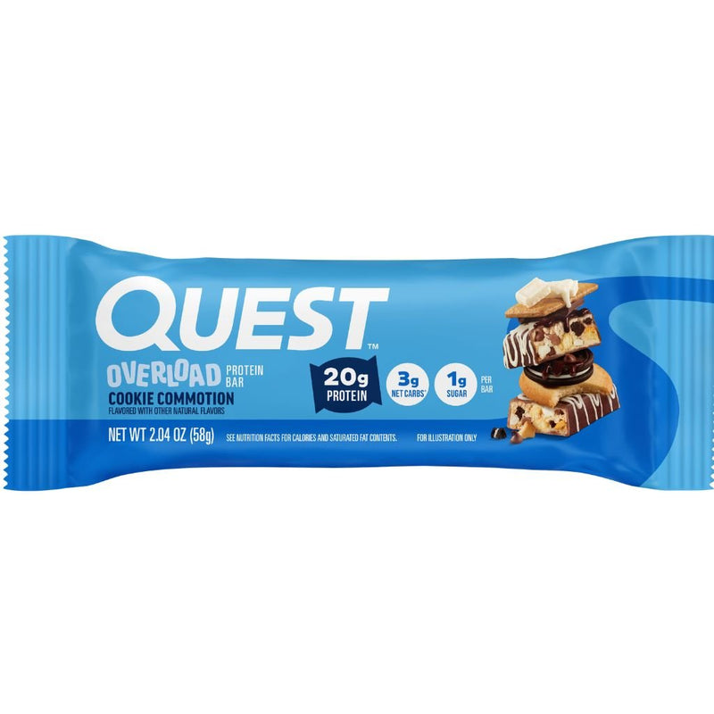 Quest Overload 1 Bar Cookie Commotion - SupplementSource.ca