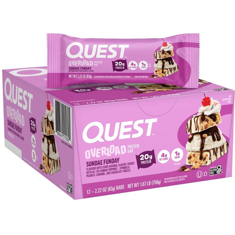 Quest Overload 12 Bars Sundae Funday - SupplementSource.ca
