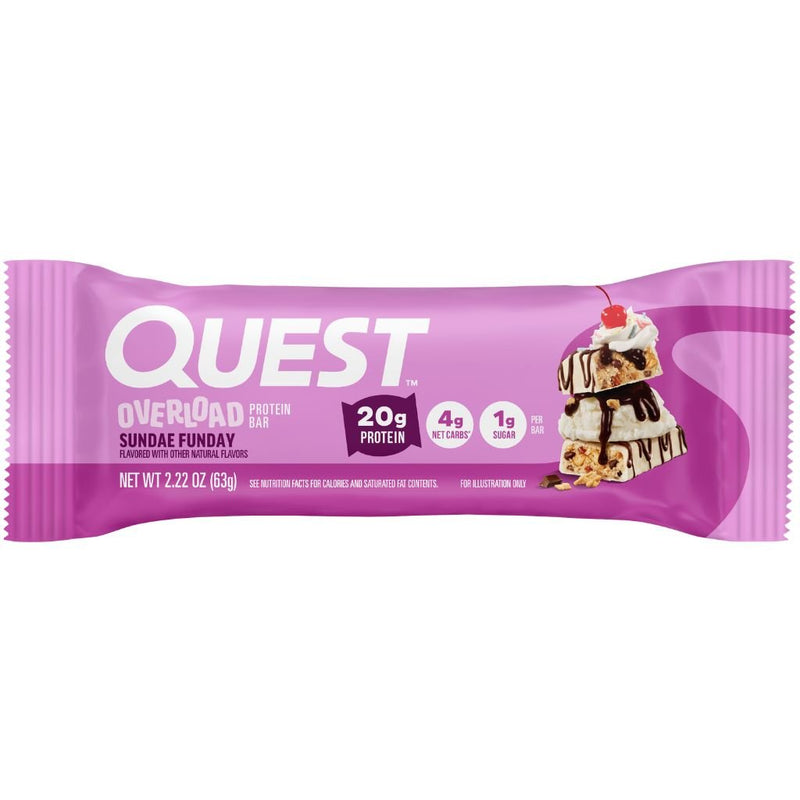 Quest Overload 1 Bar Sundae Funday - SupplementSource.ca 